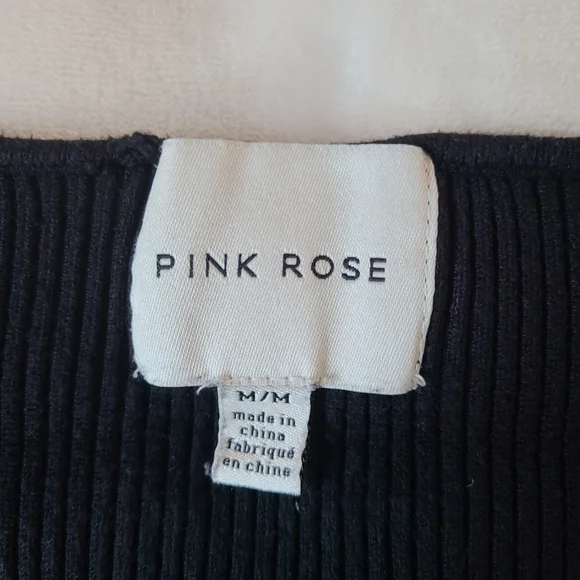 Black Ribbed Women's Sweater - Picture 5 of 6